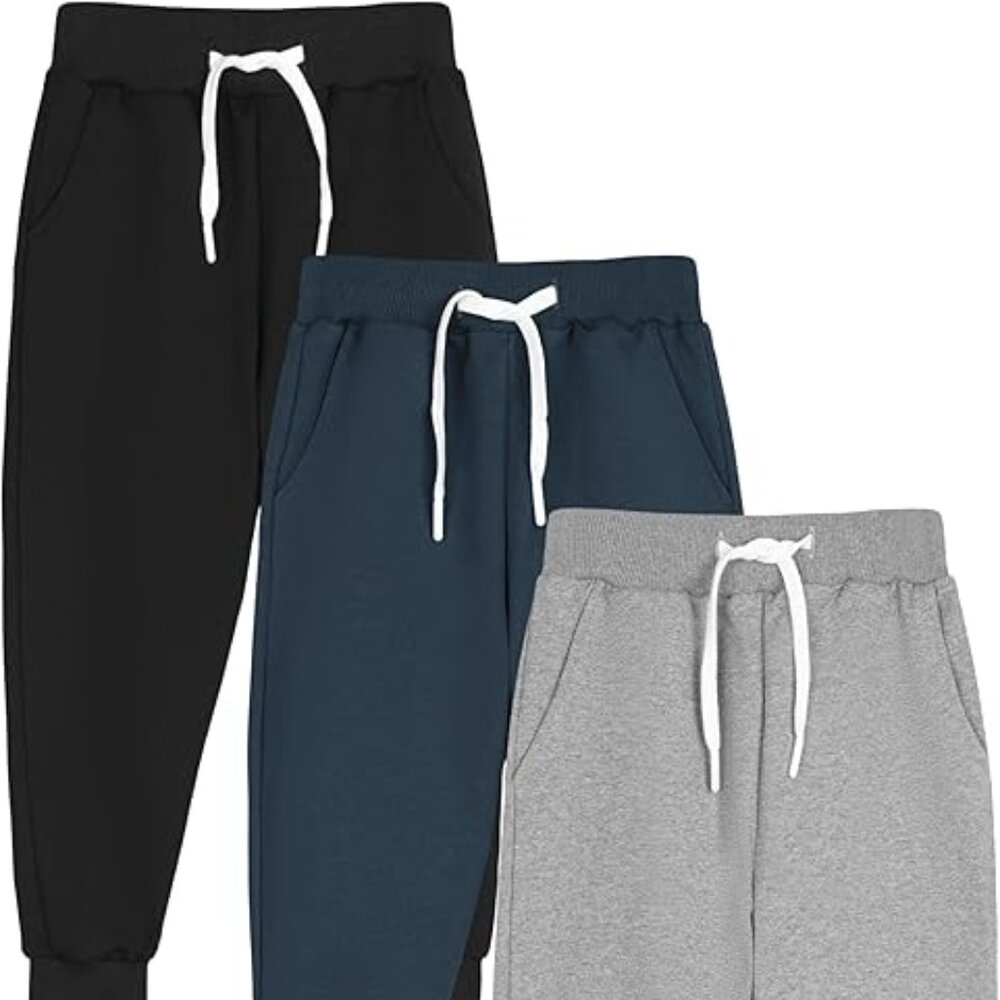 Resinta 3 Pack Toddler Boy Sweatpants Cotton